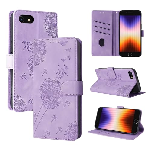 Rostsant Handyhülle für iPhone SE/8/7 Löwenzahn PU Leder Flip Case Brieftasche Tasche Magnetisch Hülle 2022/2020 Violett Rostsant Handyhülle für iPhone SE/8/7 Löwenzahn PU Leder Flip Case Brieftasche Tasche Magnetisch Hülle 2022/2020 Violett von Rostsant