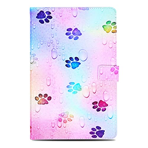 Rostsant Hülle für Galaxy Tab A6 2016,PU Leder Schutzhülle Flip Case Cover mit Standfunktion Schutzhülle für Samsung Galaxy Tab A 2016 10.1 Zoll SM-T580/SM-T585 - Fußabdruck von Rostsant