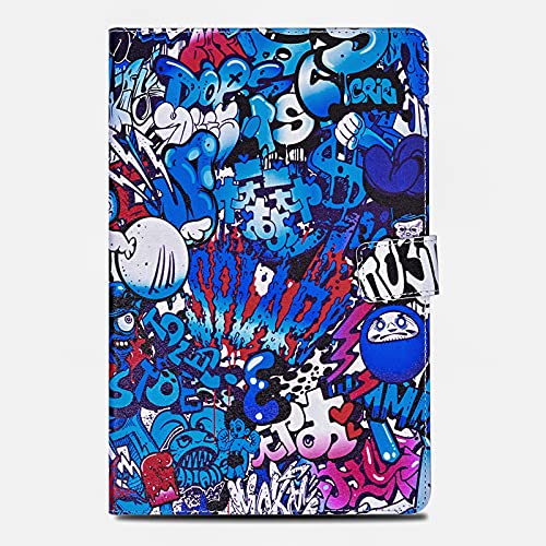 Rostsant Hülle für Galaxy Tab A6 2016,PU Leder Schutzhülle Flip Case Cover mit Standfunktion Schutzhülle für Samsung Galaxy Tab A 2016 10.1 Zoll SM-T580/SM-T585 - Graffiti von Rostsant