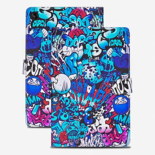 Rostsant Hülle für Lenovo M10 3rd Gen 10.1" PU Leder Case Magnetisch Ständer Brieftasche Tablet Schutzhülle für Lenovo Tab M10 3. Generation 2022 10.1 Zoll - Graffiti von Rostsant