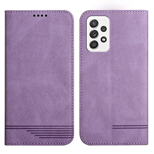 Rostsant Hülle für Samsung A23 / M23 PU Leder Brieftasche Galaxy A23 4G / 5G Schutzhülle Ständer Magnetisch Handyhülle für Samsung Galaxy M23 5G / A23 （4G/5G） - Violett von Rostsant