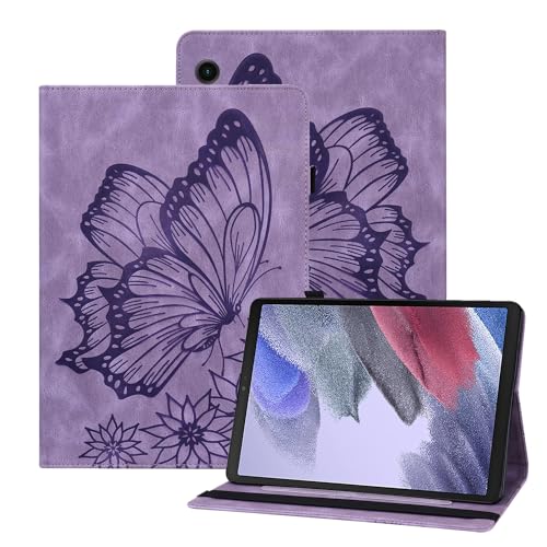 Rostsant Hülle für Samsung Galaxy Tab A9 8.7 Zoll PU Leder Brieftasche Magnetisch Stand Tablet Schutzhülle für Samsung Galaxy Tab A9 8.7 Zoll SM-X110/SM-X115 Violett von Rostsant