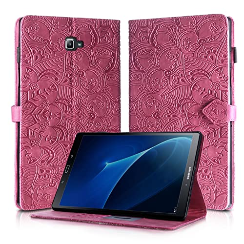 Rostsant Hülle für Samsung Tab A6 10.1" 2016 PU Leather Brieftasche Galaxy Tab A6 2016 Case Magnetisch Stand Tablet Schutzhülle für Samsung Galaxy Tab A6 2016 10.1 Zoll SM-T580 / SM-T585 - Rot von Rostsant