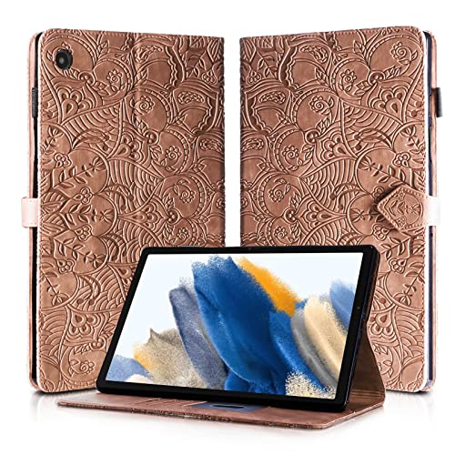 Rostsant Hülle für Samsung Tab A8 2022 PU Leather Brieftasche Galaxy Tab A8 10.5" Case Magnetisch Stand Tablet Schutzhülle für Samsung Galaxy Tab A8 10.5 Zoll 2022 SM-X200 / SM-X205 - Braun von Rostsant