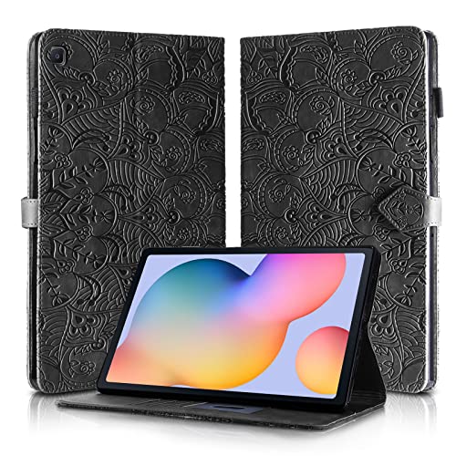 Rostsant Hülle für Samsung Tab A8 2022 PU Leather Brieftasche Galaxy Tab A8 10.5" Case Magnetisch Stand Tablet Schutzhülle für Samsung Galaxy Tab A8 10.5 Zoll 2022 SM-X200 / SM-X205 - Schwarz von Rostsant