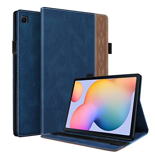 Rostsant Hülle für Samsung Tab S6 Lite 2022/2020 PU Leder Brieftasche Magnetisch Hülle Stifthalter Tablet Schutzhülle für Samsung Galaxy Tab S6 Lite 2020 10.4 Zoll SM-P610/P615/P613/P619 - Blau von Rostsant