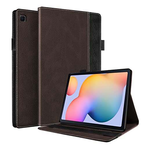 Rostsant Hülle für Samsung Tab S6 Lite 2022/2020 PU Leder Brieftasche Magnetisch Hülle Stifthalter Tablet Schutzhülle für Samsung Galaxy Tab S6 Lite 2020 10.4 Zoll SM-P610/P615/P613/P619 - Braun von Rostsant