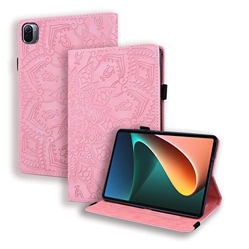 Rostsant Hülle für Xiaomi Mi Pad 5 / Mi Pad 5 Pro,Mandala Geprägte PU Leder Brieftasche Schutzhülle mit Standfunktion Tablet Schutzhülle für Xiaomi Mi Pad 5 Pro/Mi Pad 5 2021 11 Zoll - Rosa von Rostsant