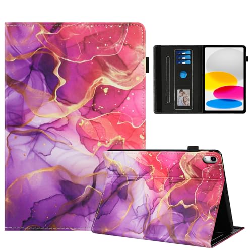 Rostsant Hülle für iPad 10.Generation 2022 10,9 Zoll PU Leder Hülle Magnetischer Ständer ipad 10.9 Wallet Tablet Schutzhülle für iPad 2022/iPad 11 (A16) 2025 Marmor von Rostsant