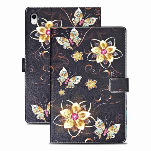 Rostsant Hülle für iPad 10.Generation 2022 10,9 Zoll PU Leder Hülle Magnetischer Ständer ipad hülle 10. Generation Wallet Tablet Schutzhülle mit Ständer Funktion für iPad 11 (A16) 2025 Schmetterling von Rostsant