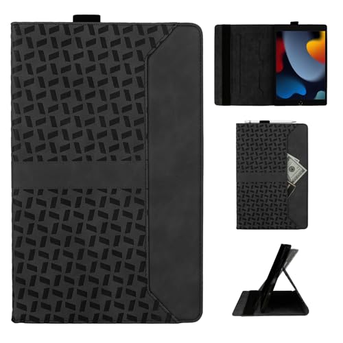 Rostsant Hülle für iPad 9. /8. /7. Generation, iPad Air 3, iPad Pro 10.5 PU Leder Case Stand Schutzhülle mit Stifthülle für iPad 2021/2020/2019 10.2 Zoll - Schwarz von Rostsant