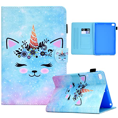 Rostsant Hülle für iPad Mini 5/4/3/2/1 Brieftasche Magnetisch Klapp Schutzhülle mit Kartensteckplätze und Standfunktion für iPad Mini 7.9 Zoll 1/2/3/4/5 - Einhorn von Rostsant