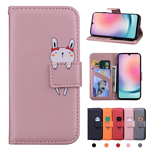 Rostsant Samsung Galaxy A24 4G Hülle PU Leder Brieftasche Samsung A24 4G Schutzhülle Stehfunktion Magnetic Closure Handyhülle für Samsung Galaxy A24 4G - Rosa Hase Rostsant Samsung Galaxy A24 4G Hülle PU Leder Brieftasche Samsung A24 4G Schutzhülle Stehfunktion Magnetic Closure Handyhülle für Samsung Galaxy A24 4G - Rosa Hase von Rostsant