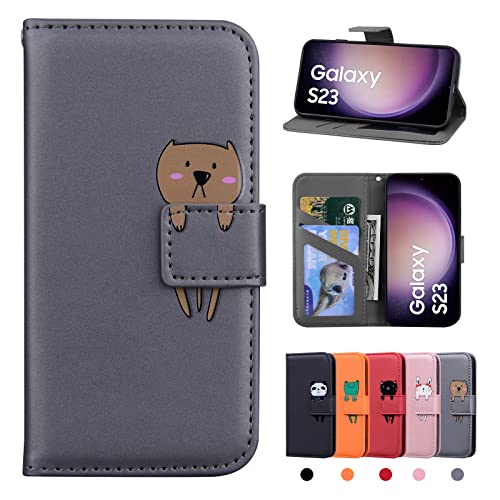 Rostsant Samsung Galaxy S23 Handyhülle PU Leder Samsung S23 Brieftasche Flip Case Stehfunktion Magnetic Closure Hülle für Samsung Galaxy S23 5G - Graubär Rostsant Samsung Galaxy S23 Handyhülle PU Leder Samsung S23 Brieftasche Flip Case Stehfunktion Magnetic Closure Hülle für Samsung Galaxy S23 5G - Graubär von Rostsant