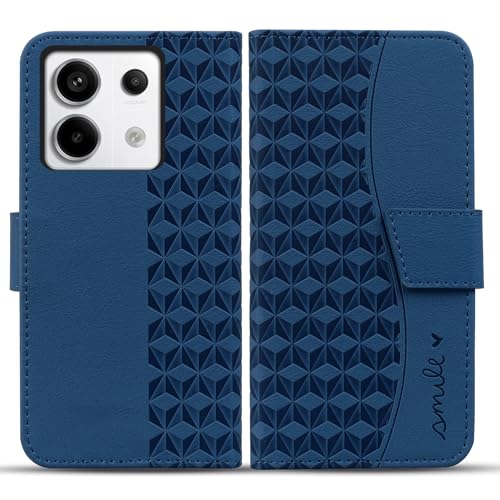 Rostsant Xiaomi Redmi Note 13 Pro 5G Handyhülle Premium PU Leder Schutzhülle Flip Case Brieftasche Kartenschlitz Hülle Rundumschutz für Xiaomi Redmi Note 13 Pro 5G Blau von Rostsant