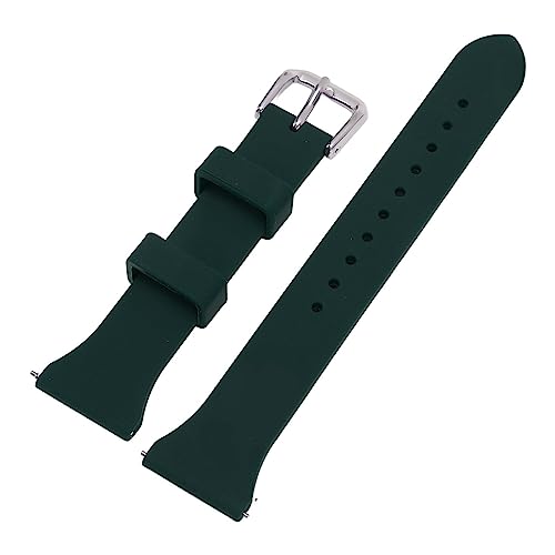 Rosvola Ersatz-Sportuhrenarmband, Schnellverschluss, Verstellbares, Leichtes Silikon-Uhrenarmband, Einfache Installation für 20 Mm Breite Bandanstöße, Fitnessuhr (Schwarzgrün) von Rosvola