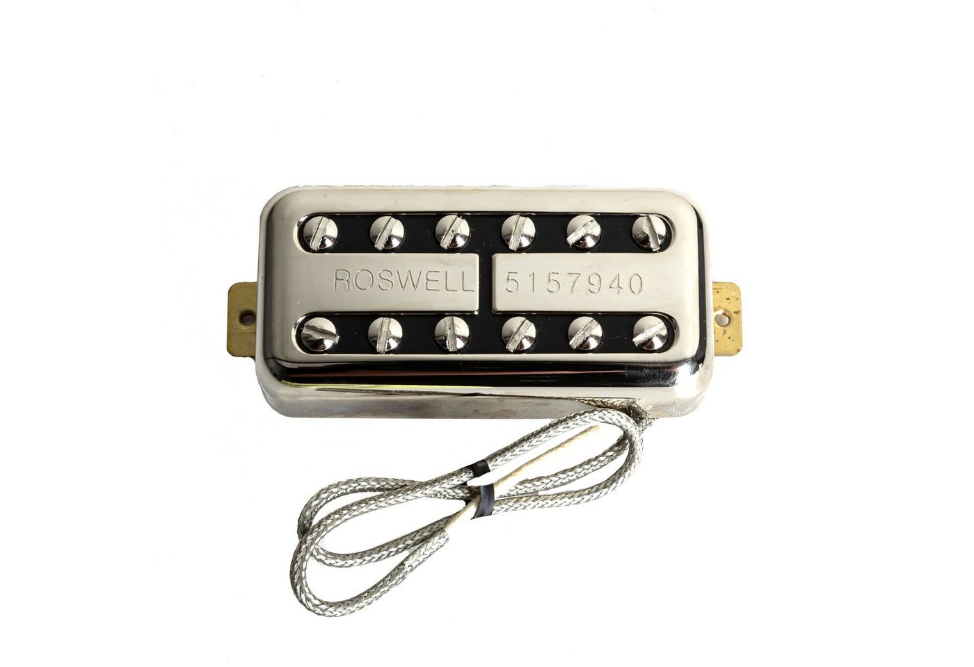 Roswell Pickups Tonabnehmer, FLT2-B Alnico V Hot Rod Bridge Nickel Ear Mount - Humbucker Tonabneh von Roswell Pickups