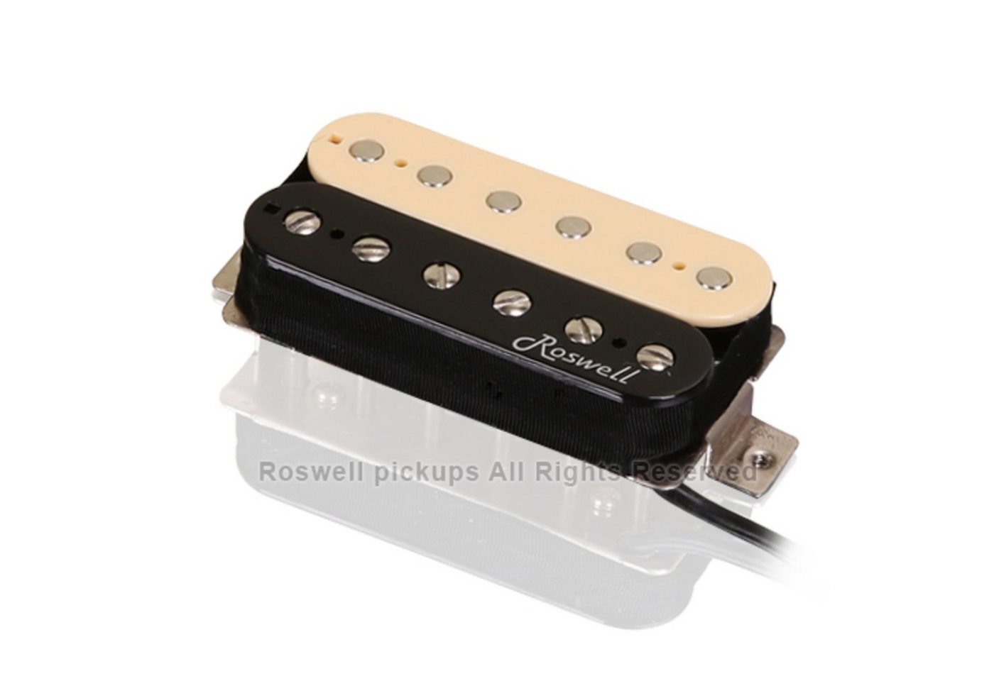 Roswell Pickups Tonabnehmer, (E-Gitarre Tonabnehmer, Humbucker), HAF-B-AWB Humbucker Zebra Bridge - Humbucker Tonabnehmer für von Roswell Pickups