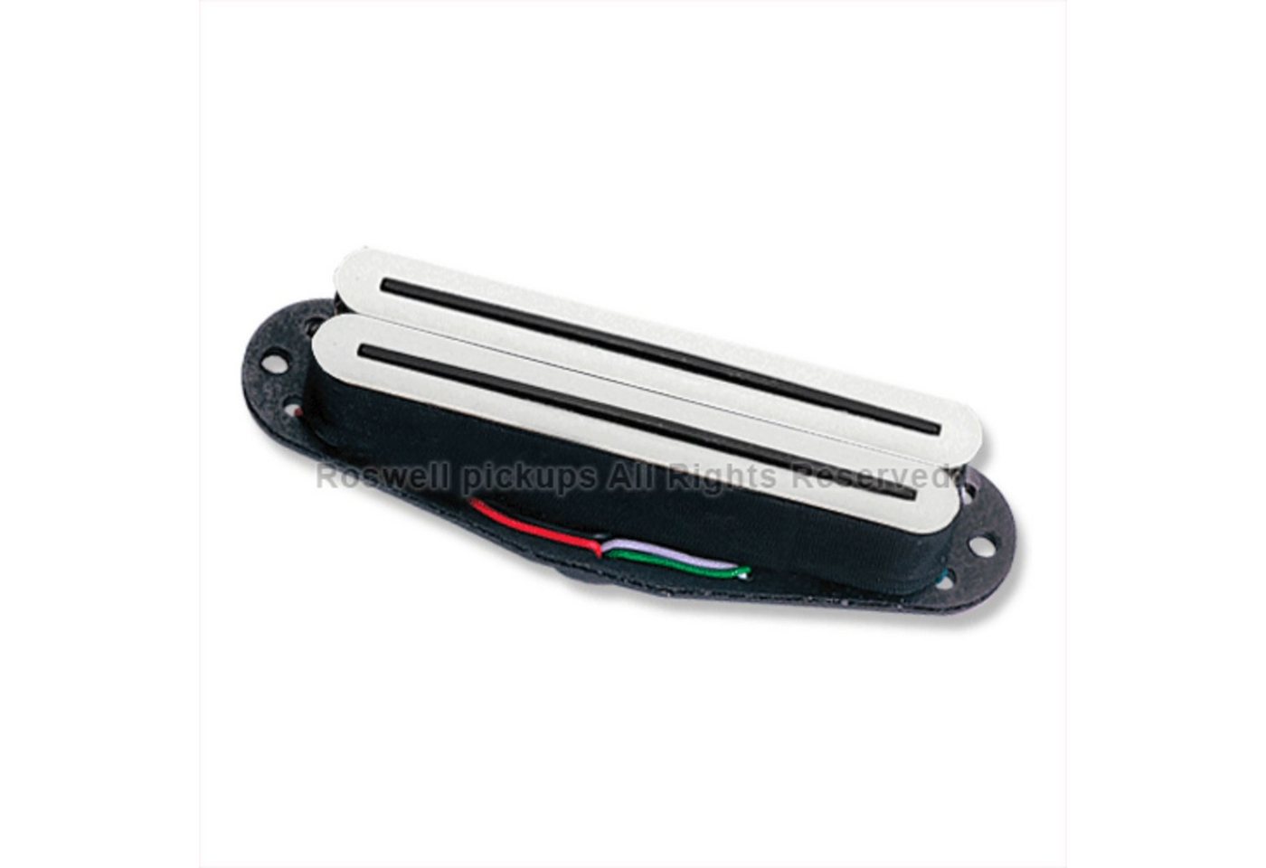 Roswell Pickups Tonabnehmer, (E-Gitarre Tonabnehmer, Humbucker im Single-Coil-Format), SHR-B H-Rails ST Bridge White - Humbucker Tonabnehmer für Gitarren von Roswell Pickups