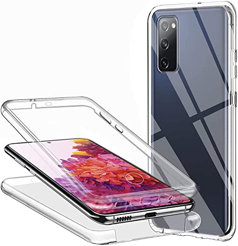 ülle für Samsung Galaxy S20 FE, Transparente Handyhülle Weich Silikon TPU Vorderseite + Hart PC Zurück Schutzhülle für Samsung S20 FE, Rosyheart 360 Grad Komplett Schutz Cover Durchsichtig von RosyHeart-EU