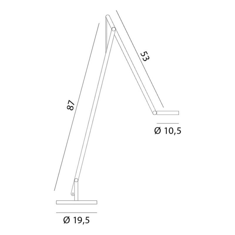 Rotaliana String F1 DTW Stehlampe silber, silber von Rotaliana