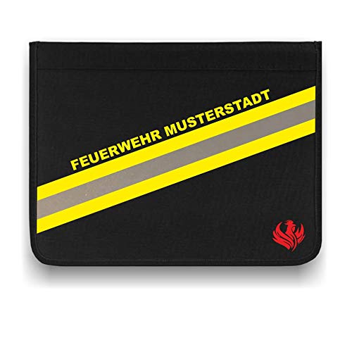 Roter Hahn 112 Personalisierbare Feuerwehr + Ortsname Schreibmappe Organizer Konferenzmappe HUPF Design Reflex von Roter Hahn 112