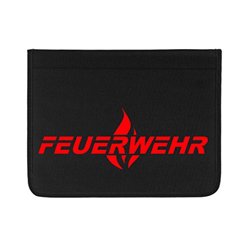 Tiptop Home Roter Hahn 112 Hochwertige Feuerwehr Schreibmappe Organizer Konferenzmappe Flamme von Roter Hahn 112