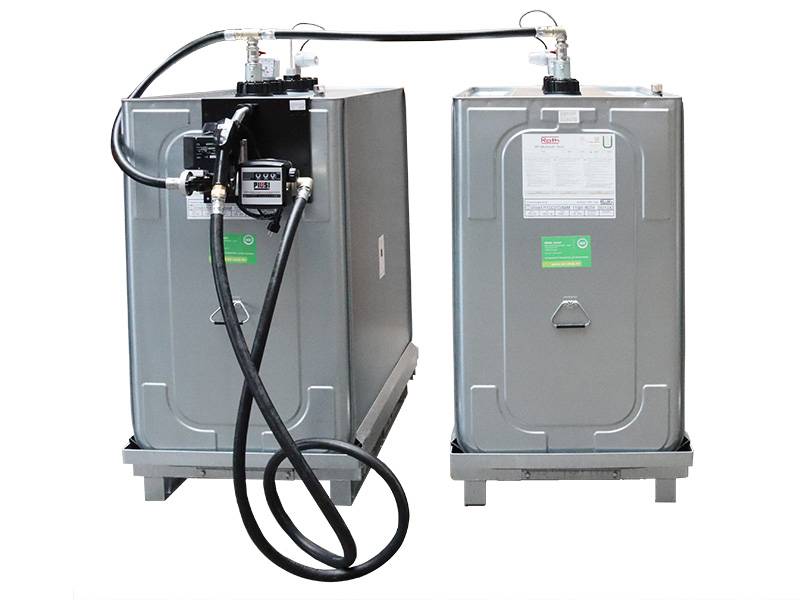 Dieseltankanlage Roth 2.000 oder 3.000 Liter, Lager- und Transportbehälter - Multitech, 56 l / min. - für PKW / 2 x 1000 Liter Tank von Roth