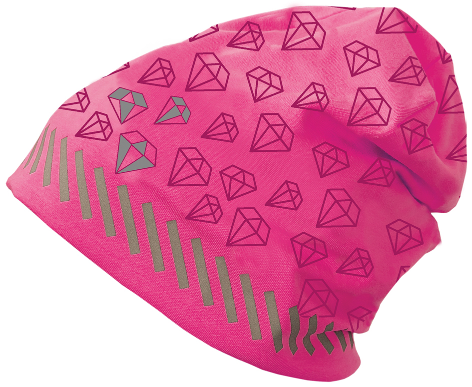 ROTH Kinder-Jersey-Mütze ReflActions , Diamant, , pink von Roth