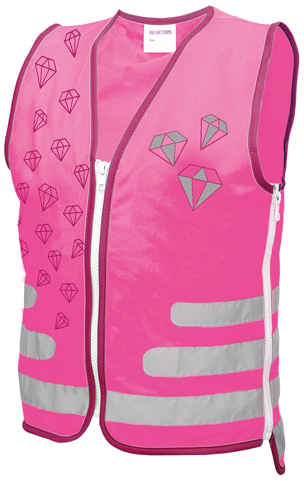 ROTH Kinder-Warnweste ReflActions , Diamant, , pink von Roth