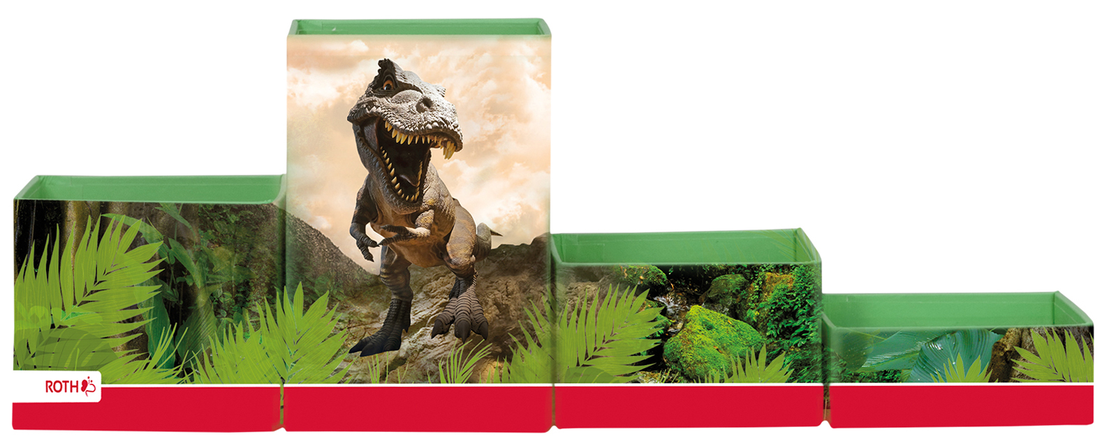 ROTH Multiköcher-Set , Tyrannosaurus, , aus Karton, 4 Fächer von Roth