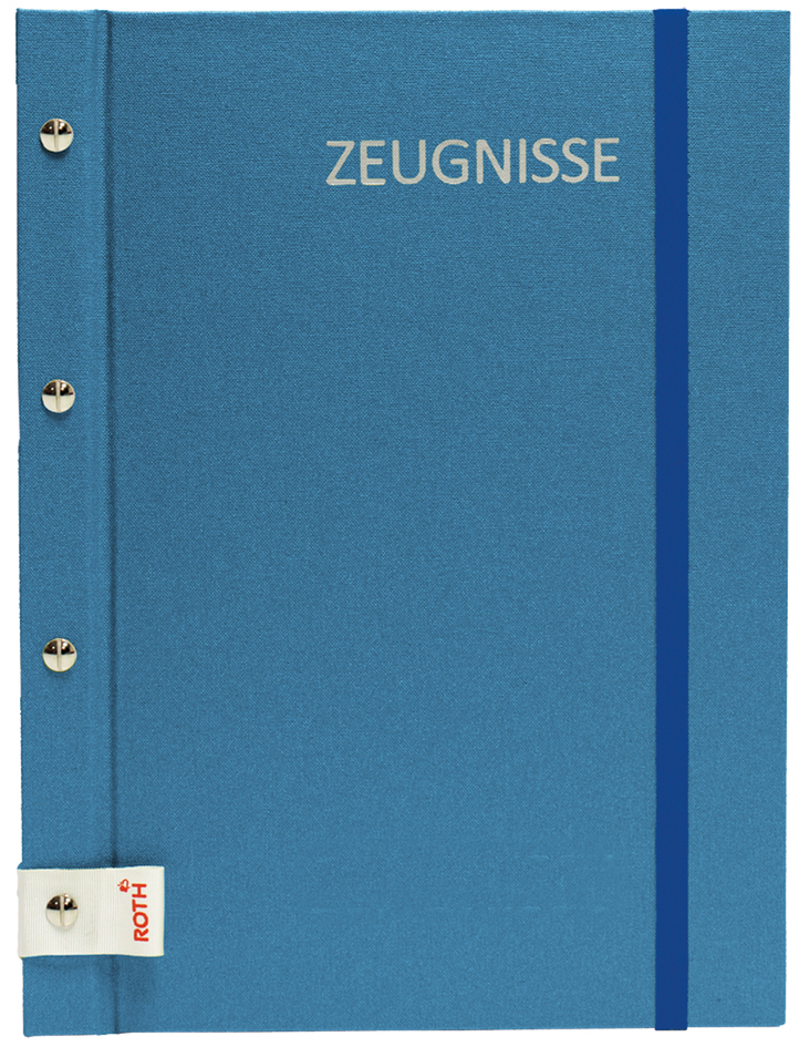 ROTH Zeugnismappe Metallium mit Buchschrauben, blau von Roth