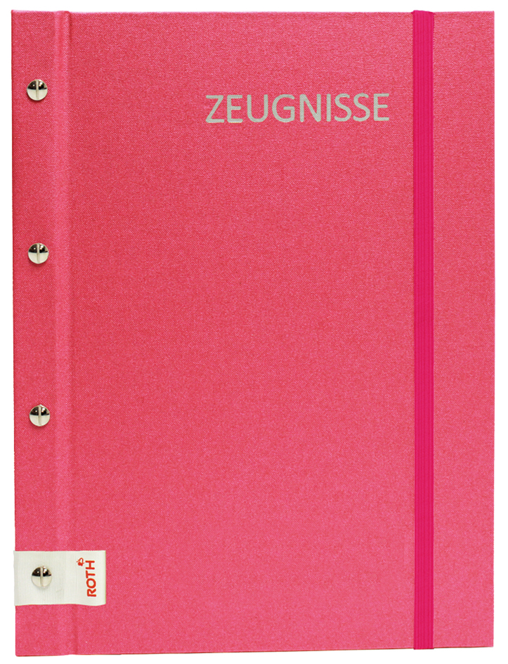 ROTH Zeugnismappe Metallium mit Buchschrauben, pink von Roth