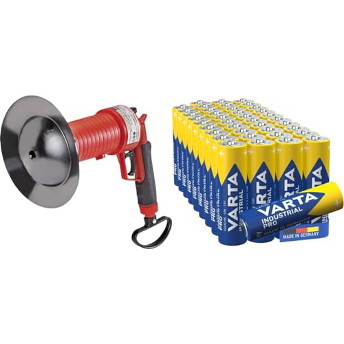 ROTHENBERGER Industrial Pressluft Rohrreiniger inkl. 4 Gummiadapter & VARTA Batterien AA von Rothenberger Industrial