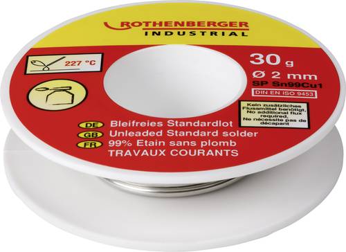 Rothenberger Industrial Bleifreies Standardlot 30g Lötzinn, bleifrei SN99Cu1 Rothenberger Industrial Bleifreies Standardlot 30g Lötzinn, bleifrei SN99Cu1 von Rothenberger Industrial