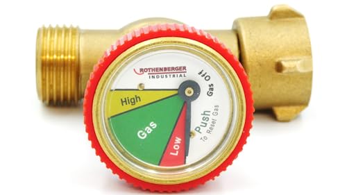 ROTHENBERGER Industrial Gas Off Sicherheitssystem für Propangasflaschen | für automatische Abschaltung bei größerem Gas-Leck | zeigt Gasfüllstand an 1500004960 von Rothenberger