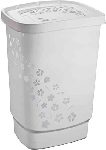 Wäschebox Flowers 55l grau 44,7 x 34,7 x 60,4cm Wäschebox Flowers 55l grau 44,7 x 34,7 x 60,4cm von Rotho