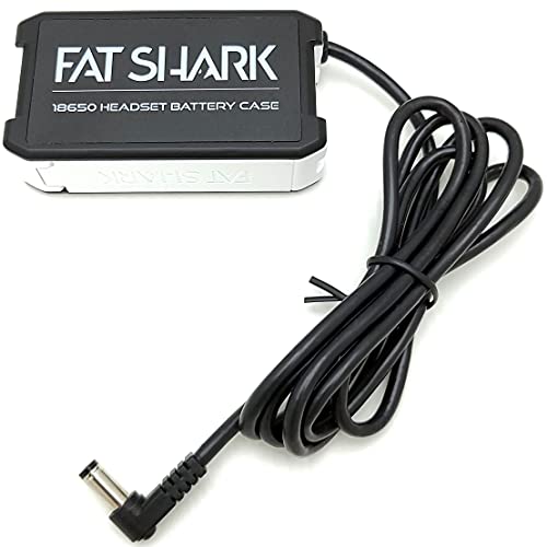 Fat Shark 18650 Batteriegehäuse mit 1,2 m Netzkabel für DJI FPV Brillen, Fat Shark Dominator, Attitude Series Headsets (Batterie nicht im Lieferumfang enthalten) von RotorLogic