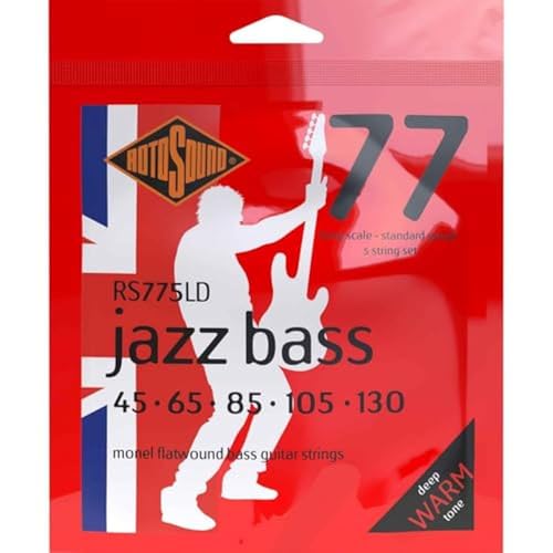 RS 775LD Jazz Saiten 5-st flat f黵 E-Bass 45 - 130 long scale von Rotosound