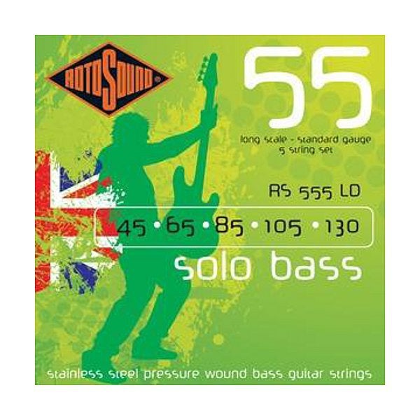 Rotosound 555LD Solo Bass 55 Saitensatz f. 5-saitigen E-Bass, .045 - .130 Rotosound 555LD Solo Bass 55 Saitensatz f. 5-saitigen E-Bass, .045 - .130 von Rotosound