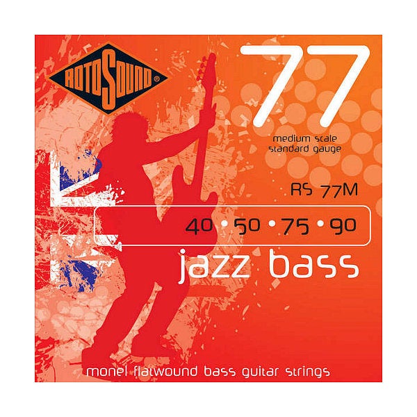 Rotosound 77M Jazz Bass 77 Bassgitarrensaiten Set, 40 - 90 Medium von Rotosound