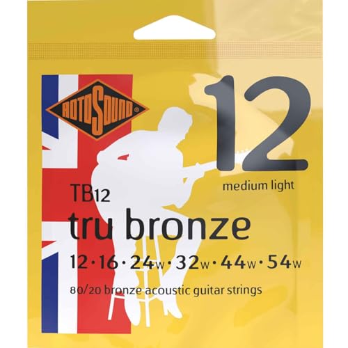 Rotosound Saiten für Akustikgitarre TRU BRONZE 6-str. TB12 Medium Light 12-54 Rotosound Saiten für Akustikgitarre TRU BRONZE 6-str. TB12 Medium Light 12-54 von Rotosound