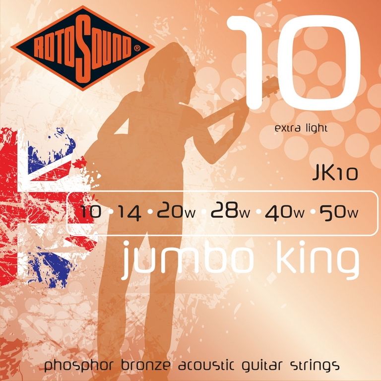 Rotosound A-Git. Saiten JK10 Jumbo King 10er Satz von Rotosound