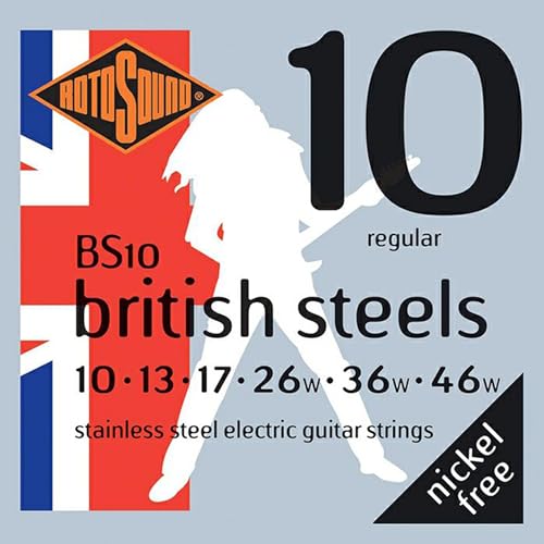 Rotosound Edelstahlsaiten für E-Gitarren, Regular, Stärke 10 13 17 26 36 46 Rotosound Edelstahlsaiten für E-Gitarren, Regular, Stärke 10 13 17 26 36 46 von Rotosound