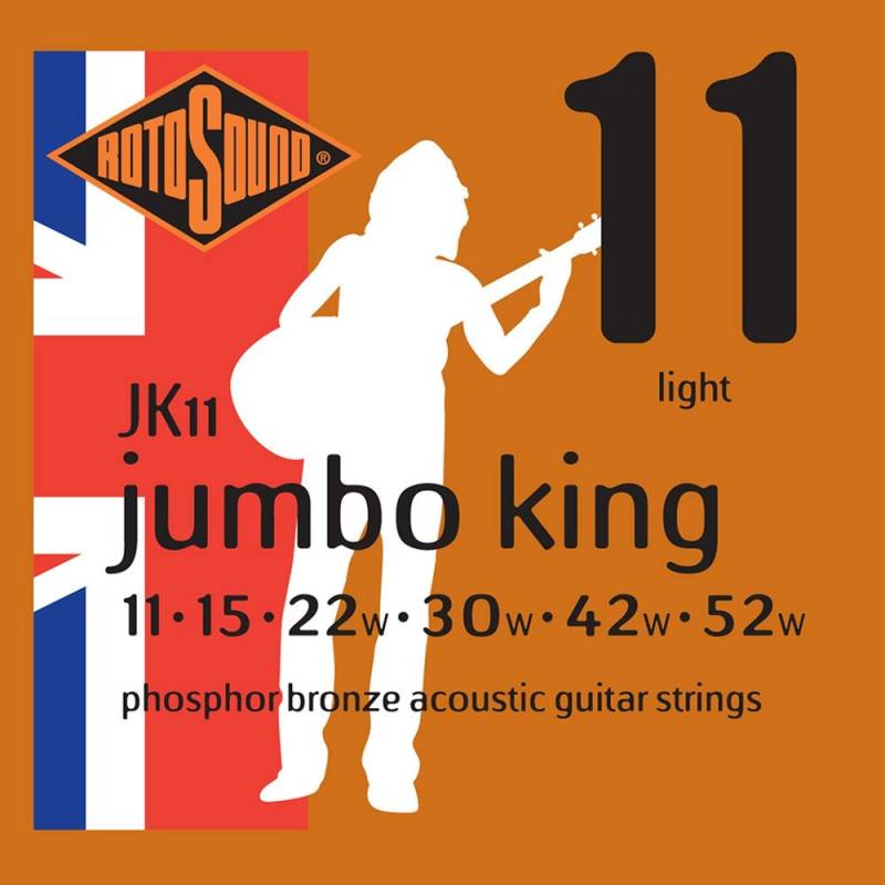Rotosound JK11 Jumbo King Saitenset für Westerngitarren .011 - .052 von Rotosound