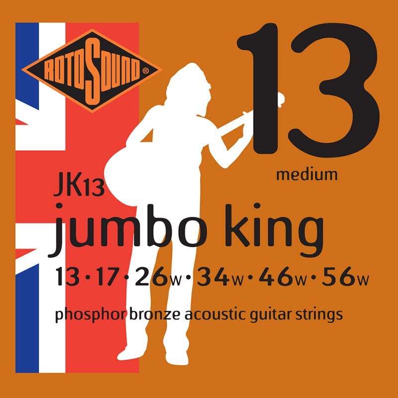 Rotosound JK13 Jumbo King Saitensatz für Westerngitarre 013-56w Rotosound JK13 Jumbo King Saitensatz für Westerngitarre 013-56w von Rotosound