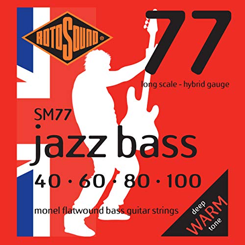 Rotosound Monel Saiten für E-Bass, Flachdraht, Hybrid, Stärke 40 60 80 100 Rotosound Monel Saiten für E-Bass, Flachdraht, Hybrid, Stärke 40 60 80 100 von Rotosound