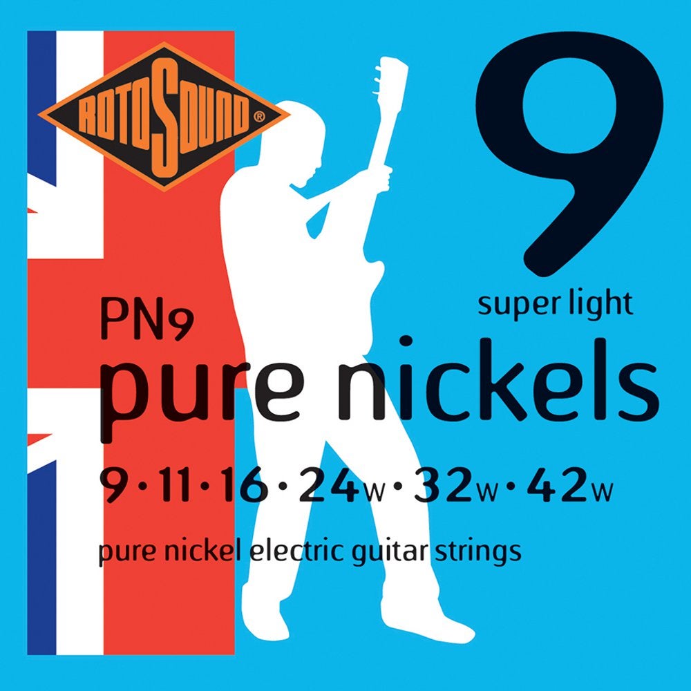 Rotosound PN9 Pure Nickels Saitensatz für E-Gitarre 009-042 Rotosound PN9 Pure Nickels Saitensatz für E-Gitarre 009-042 von Rotosound