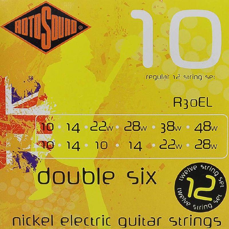 Rotosound R30EL Double Six Saitensatz f. 12-saitige E-Gitarren .010-.048w von Rotosound