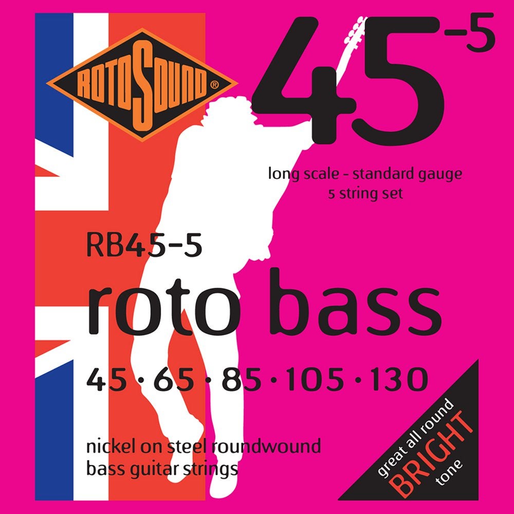 Rotosound RB45-5 Roto Bass Saitensatz für E-Bass, .045 - .130 Rotosound RB45-5 Roto Bass Saitensatz für E-Bass, .045 - .130 von Rotosound